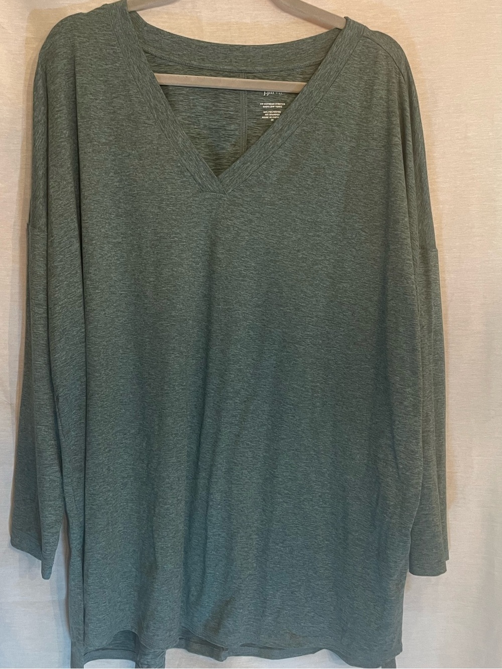 J. Jill Fit Supreme Stretch High Low Long Sleeve  Tunnic
